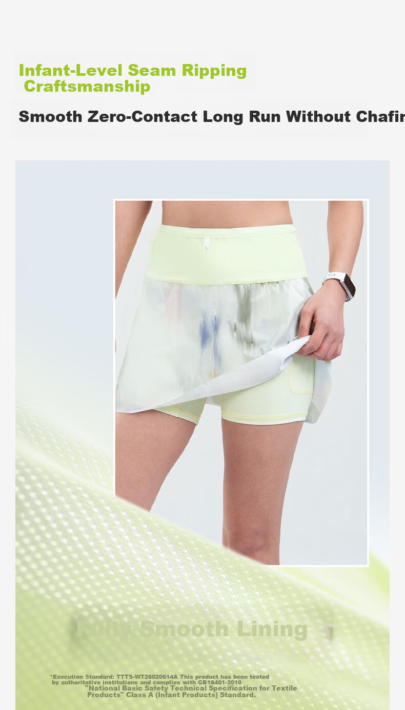 Feibit Super A Skirt-Shorts 4.0 Women's Fitness Running Yoga Light Compression Anti-Exposure Sakura 2XL 8
