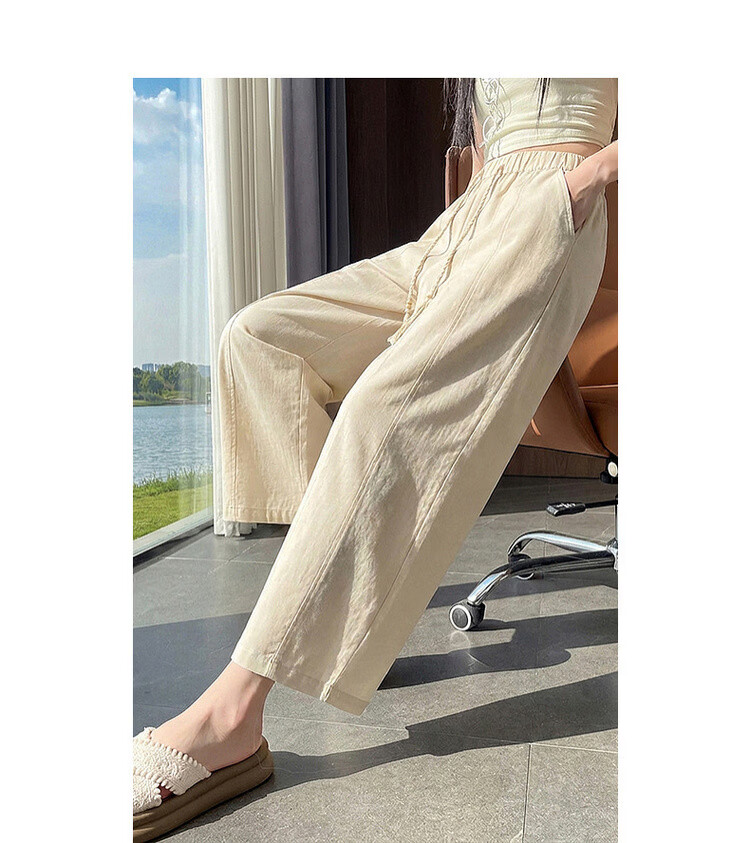 Demana [Lyocell Cloud Oxygen Cotton] Summer Relaxed Urban Loose Curved Pants Elastic Waist Slimming Fashion Women's Casual Pants 15