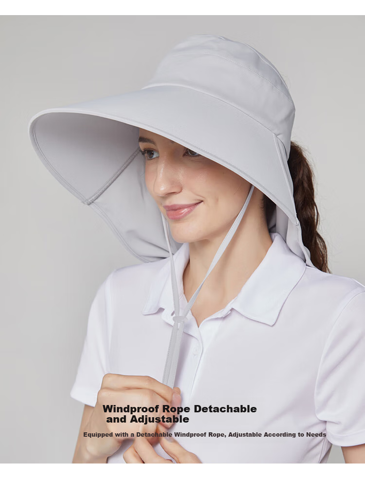 Shanghai Story Women's Sunshade Hat Spring Summer Sun Protection Magic Tape Open Top Hat Outdoor Face Cover Neck Protection Wide Brim Mountaineering Cooling Hat Gift for Girlfriend 6