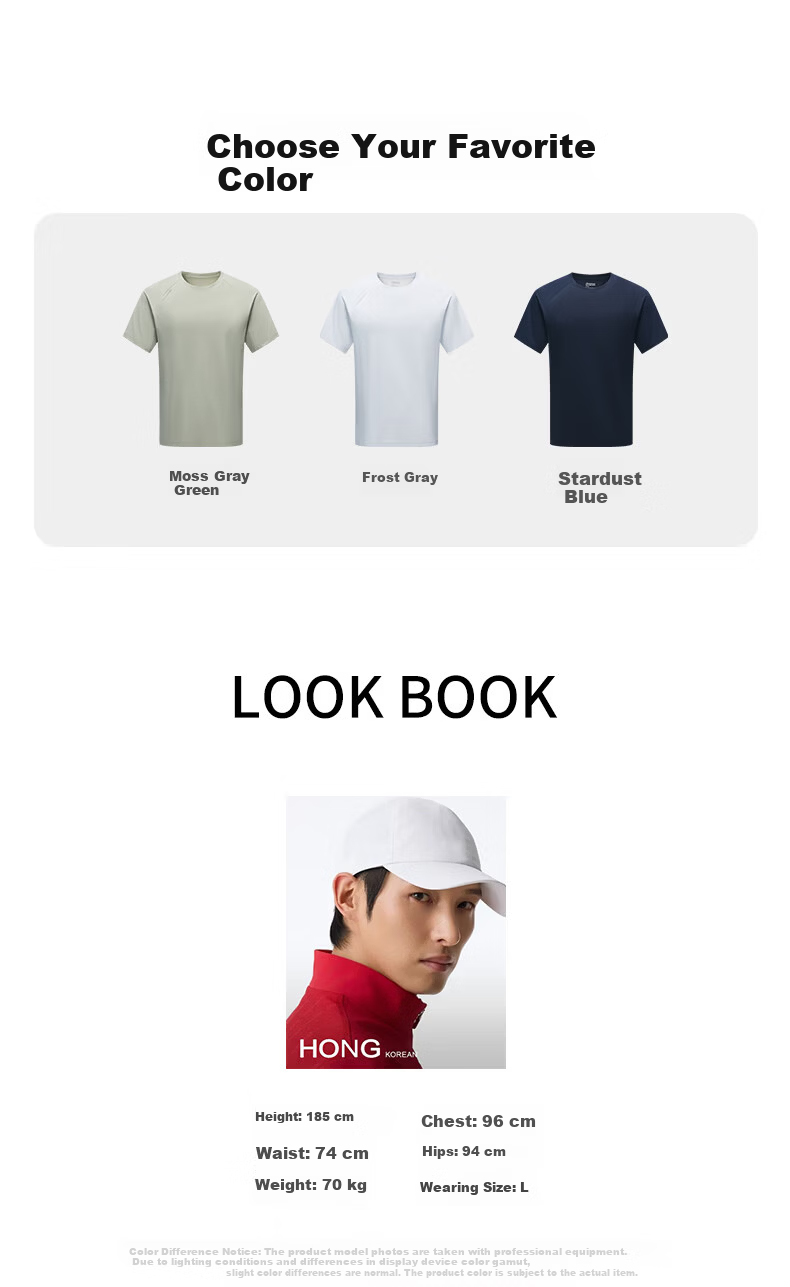 Kolumb Moisture-Wicking Quick-Dry Hollow Jacquard Crew Neck Short Sleeve Nylon Spandex Commuting Running T-Shirt Frost Gray XL 12