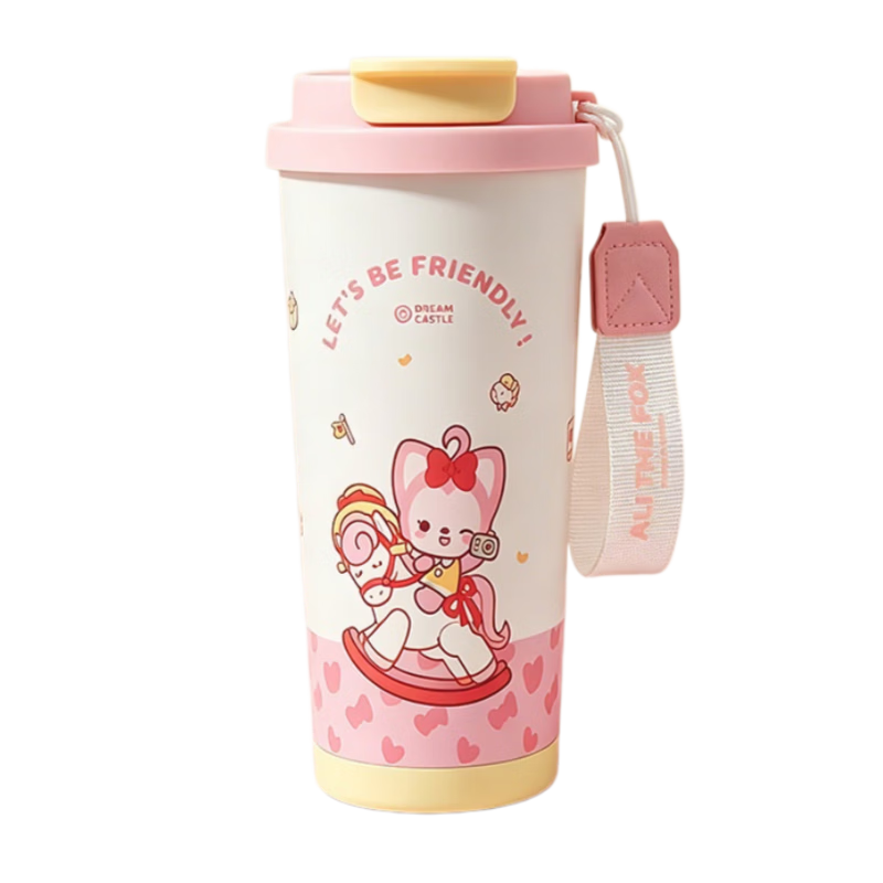 Ali Stainless Steel Insulated Coffee Straw Cup Portable Large Capacity High-Quality Water Bottle for Women