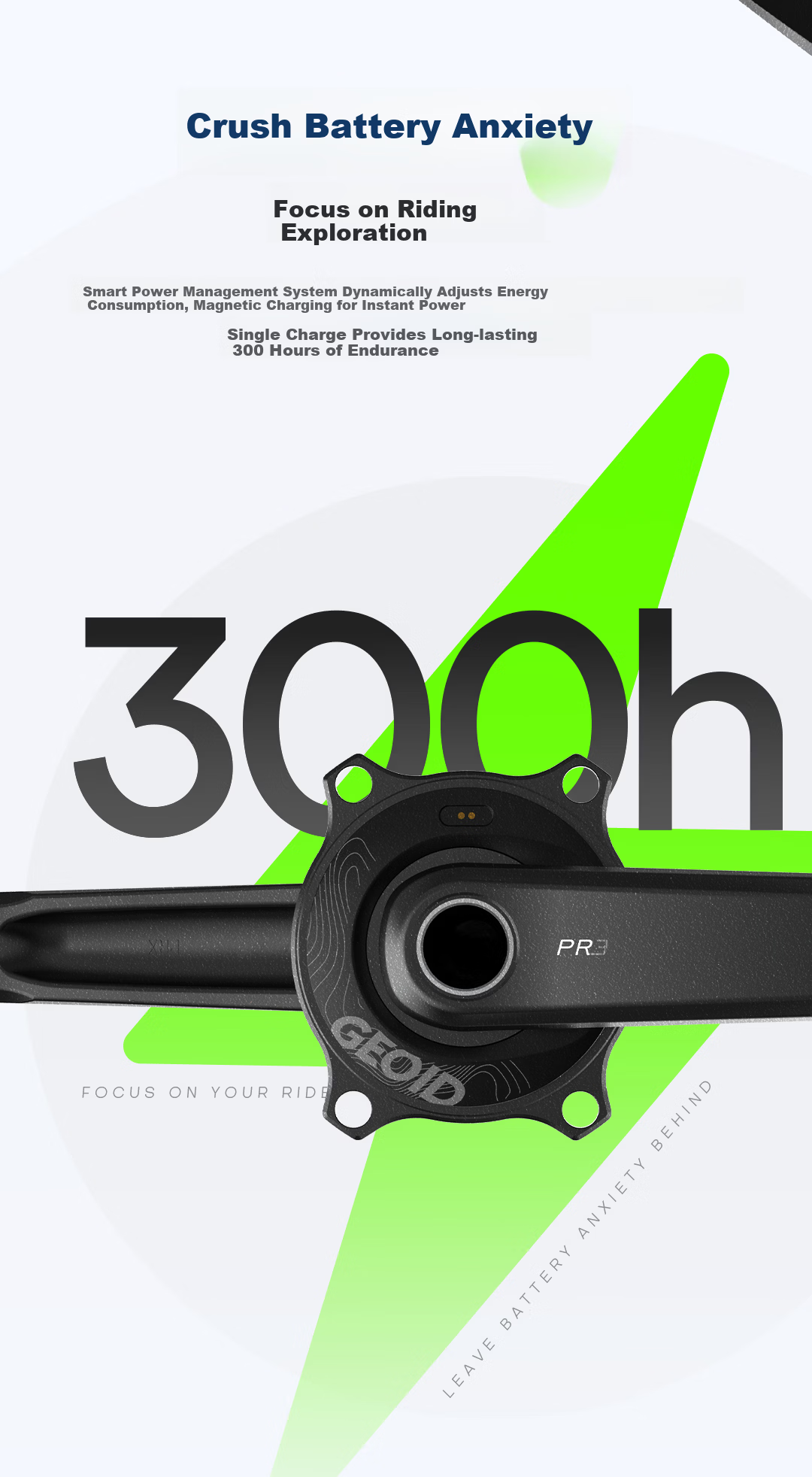 GEOID PM500 Crankset Power Meter Road Mountain Bike Lightweight Chainring Accessories 7