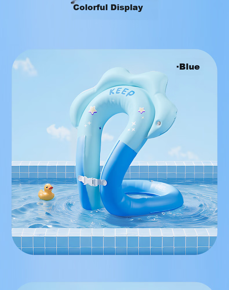 Keep Kids Swimming Ring for Ages 3 and Up Anti-Tip Inflatable Underarm Arm Float 942 Blue 19