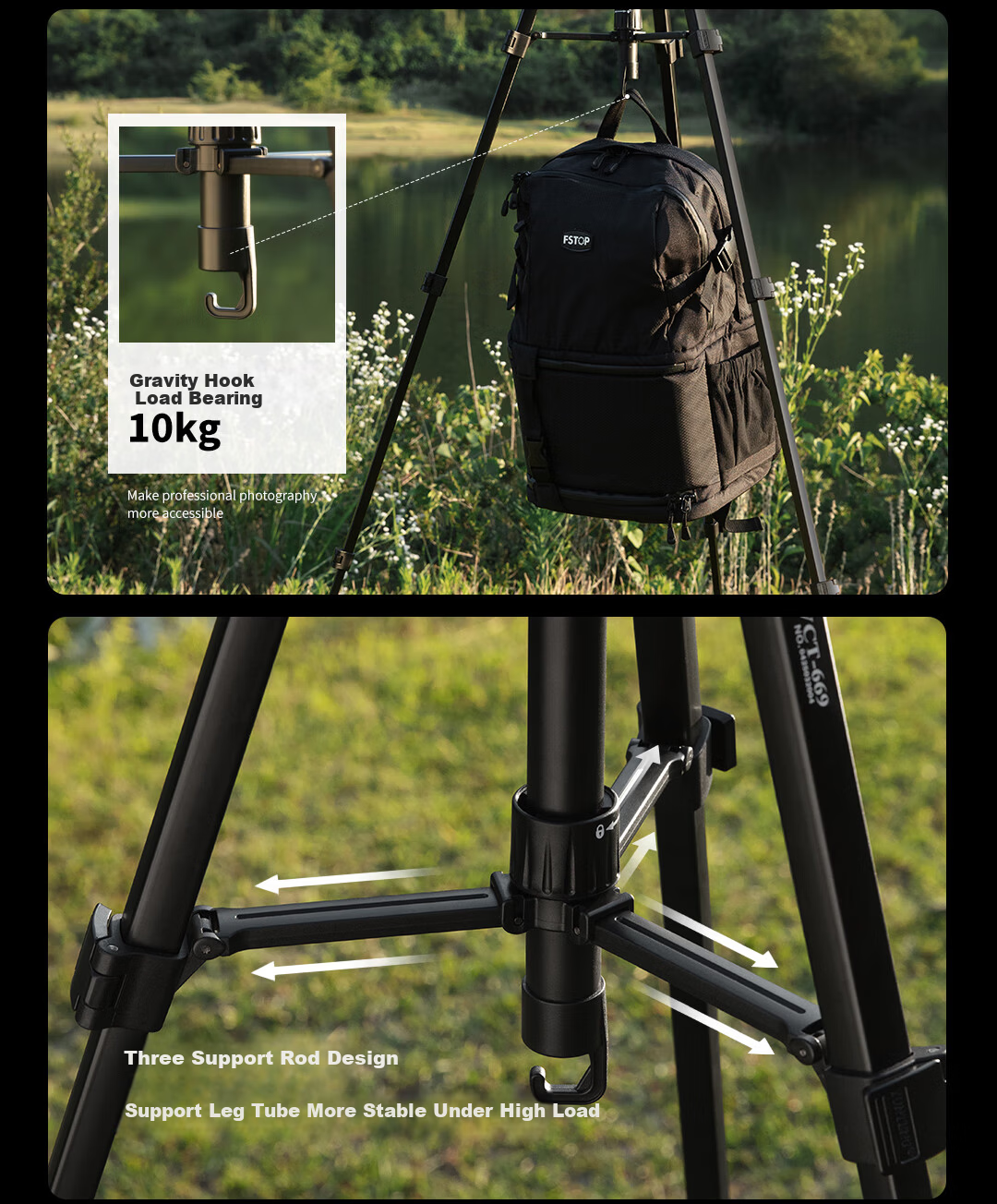 YUNTENG 860 Professional Tripod with Spiked Feet, Hydraulic Head for DSLR, Mirrorless Camera, Camcorder, Smartphone, Vlog Video Shooting, Live Streaming, Outdoor Travel Photography Stand 57