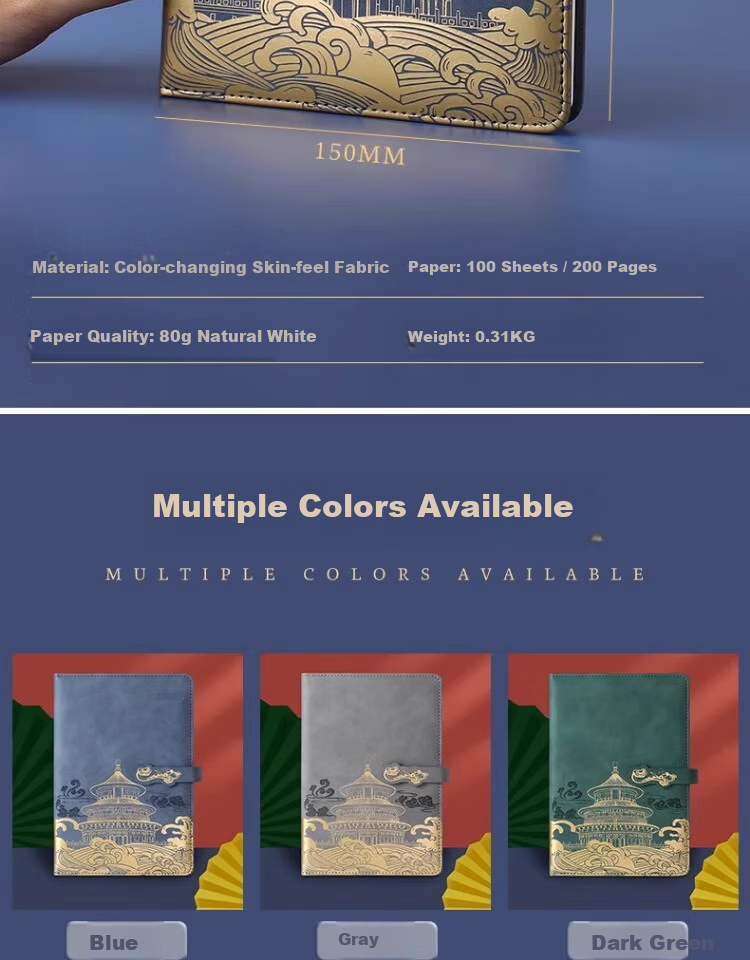 Mulei Guochao Notebook Gift Box Set Custom Logo Corporate High-End Cultural Creative USB Office Gifts Chinese Style Premium Souvenir Meeting Notepad 13