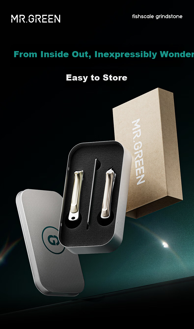MR.GREEN German Angled Nail Clipper Set Nail Clippers/Pincers/File Imported Stainless Steel 2-Piece Set Mr-1232NI-plus 4
