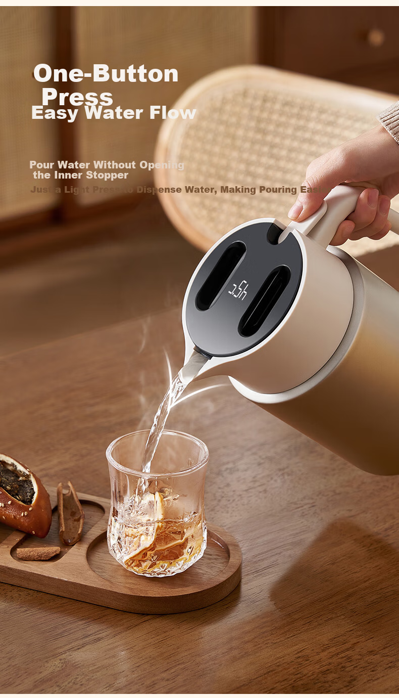 Joyoung Insulated Kettle Household Outdoor Large Capacity Smart Temperature Display Kettle 316L Stainless Steel Insulated Kettle 1.5L 4