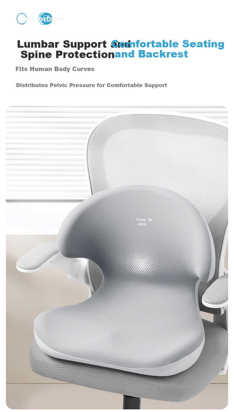Slyeiy Lumbar Support Cushion Office Backrest Ergonomic Waist Pillow Popular New Product 8