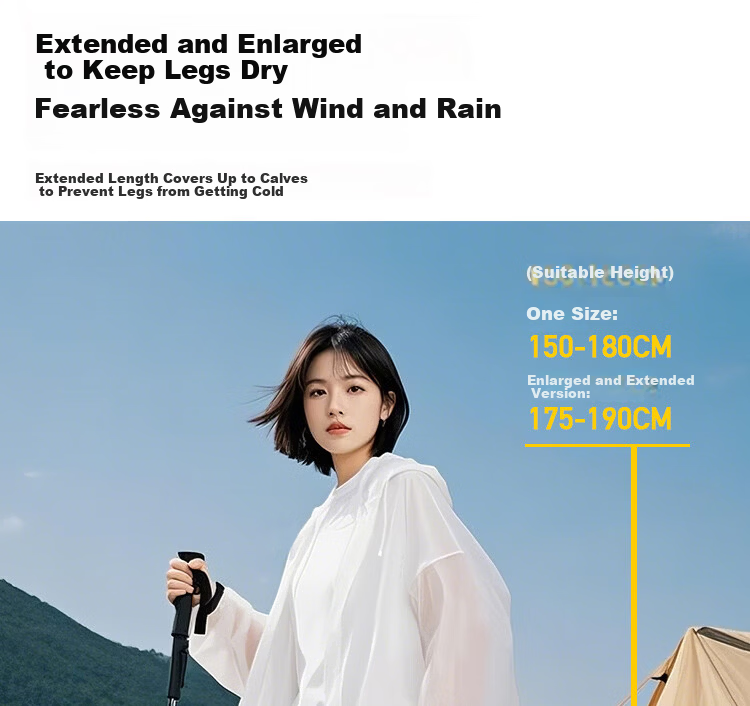 Yucheng Thickened Portable Long Full-Body Raincoat Anti-Storm Disposable Adult Outdoor Hiking Poncho 9