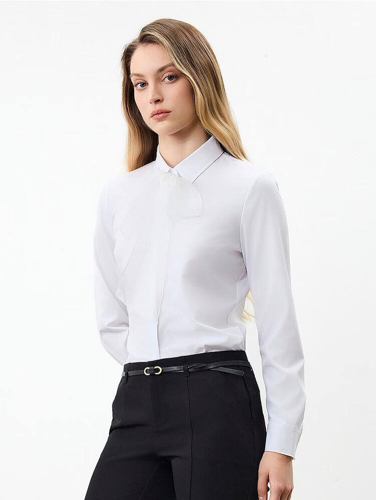 G2000 Women's 2026 Spring Summer Long Sleeve Shirt [Wrinkle-Free Quick-Dry / Comfortable Stretch / With Ribbon / Same Style as Mall] 21
