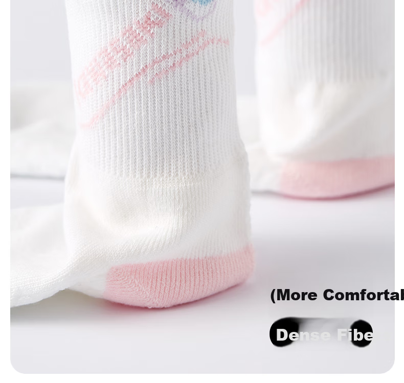 KAWASAKI Women's Featherweight Breathable Sweat-Absorbing Sports Mid Socks, Floral Series C6264 6