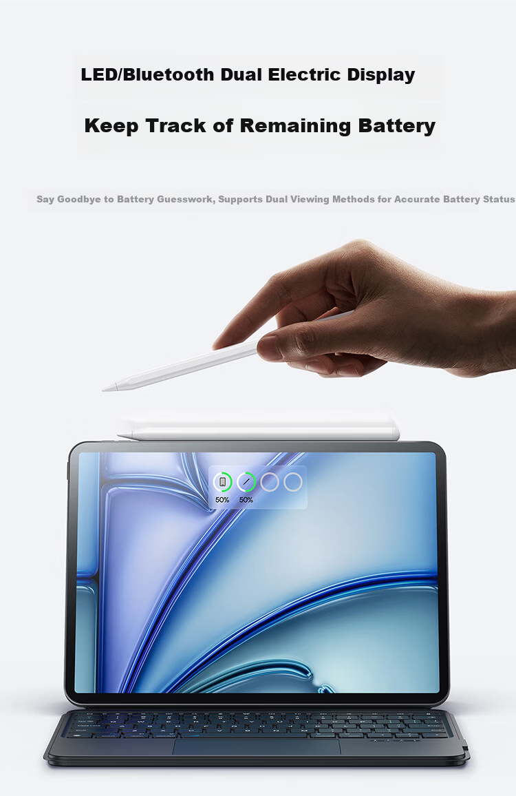 Baseus Capacitive Stylus Pen iPad Touch Pen [Magnetic Bluetooth High-End Set] Compatible with iPad Pro/Air 8/Mini 7/iPad 11 Tablet Touchscreen Stylus Apple Pencil 15