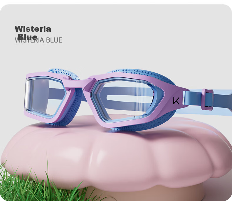 Keep Kids Mid-Frame Swim Goggles Comfortable Waterproof Anti-Fog Soft Silicone Youth Swimming Glasses Frosted Pink 15