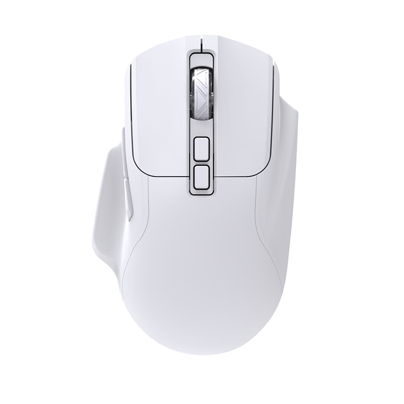 AJAZZ AJ039V2 Wireless Gaming Mouse Wireless Wired Bluetooth Tri-Mode Ergonomic Design eSports Gaming White