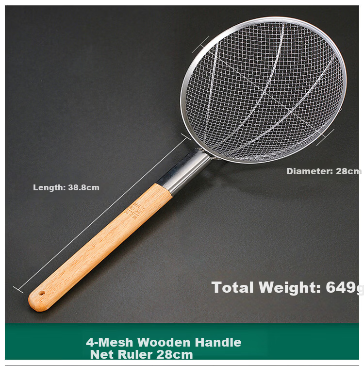 Oluoti Fine Mesh Skimmer 30 Mesh 28cm Filter Strainer Ladle Kitchen Commercial Deep Frying Skimmer 10