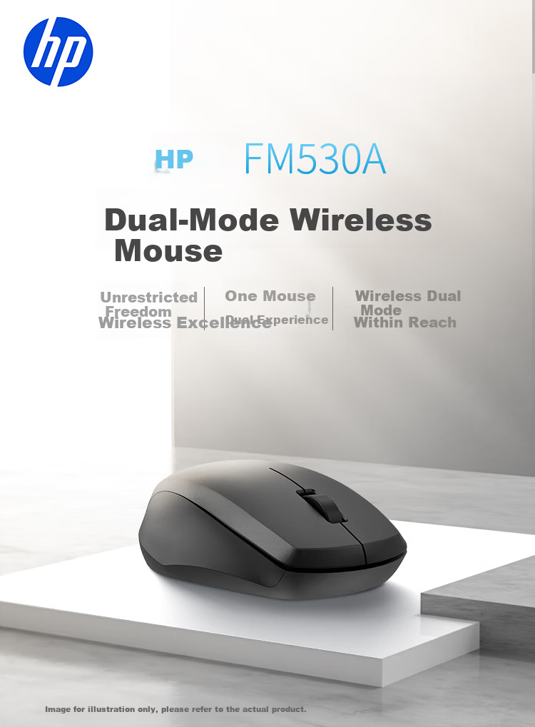 HP Wireless Bluetooth Dual-Mode Mouse 2.4G Ergonomic Business Portable Office Compact Symmetrical Silent Click Suitable for Desktop All-in-One Laptop 1
