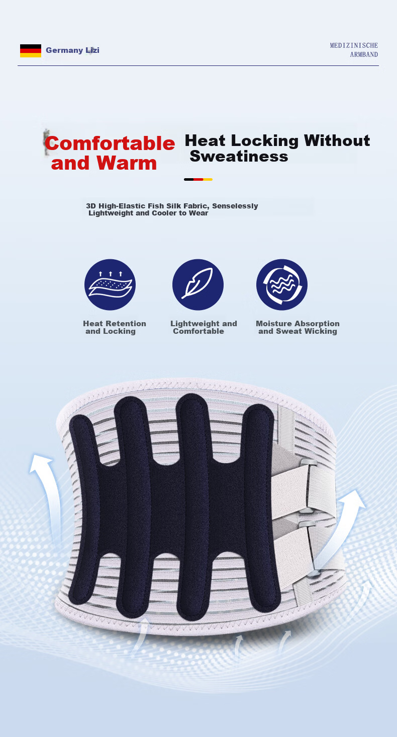 Lizi Medical Grade Lumbar Support Belt for Waist, Lumbar Muscle Strain, Lumbar Disc Herniation, Unisex, Size L 12