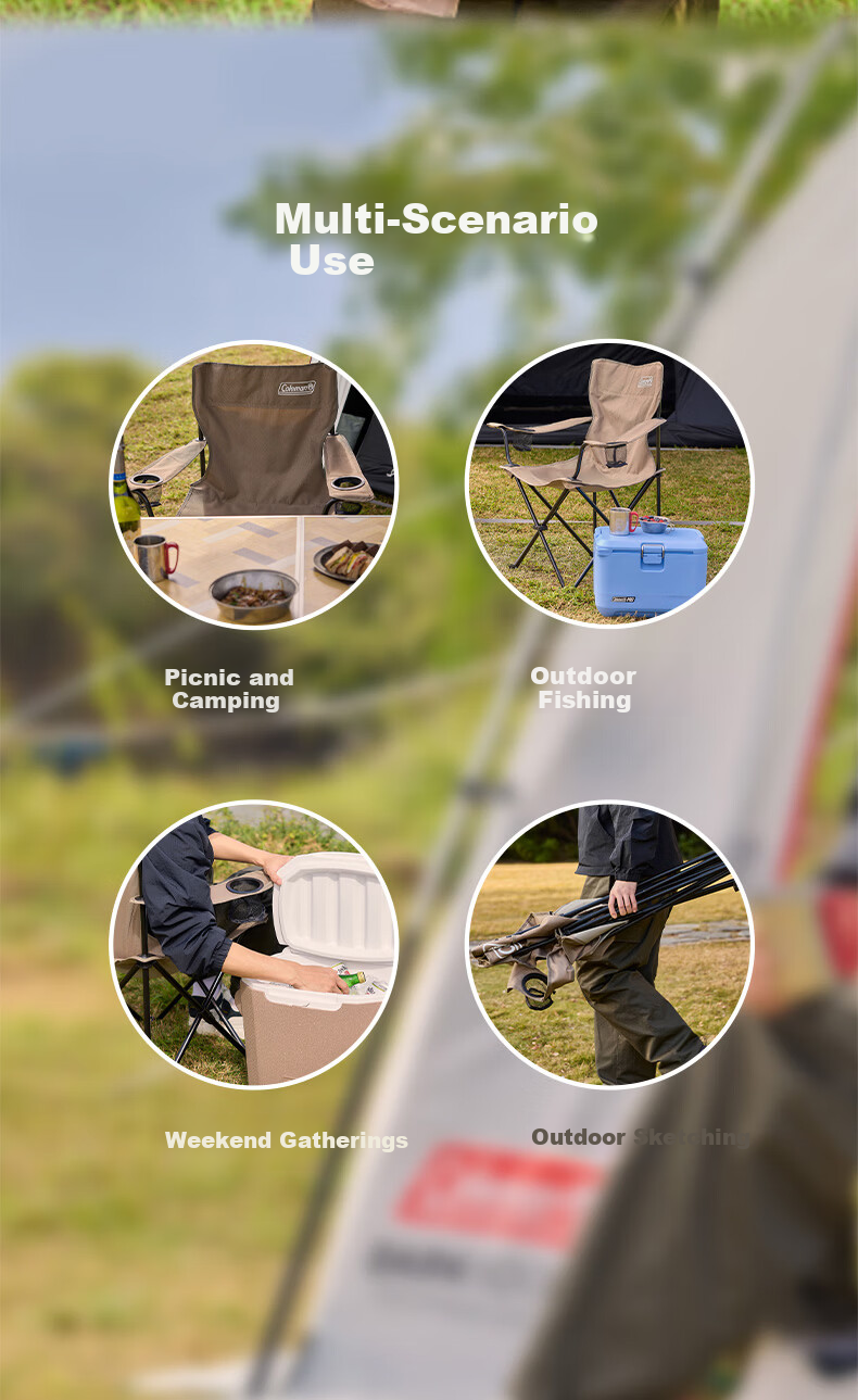 Coleman Chengye Series Outdoor Camping Folding Table Adjustable Portable Aluminum Alloy Wood Grain Picnic Table 90CM 10