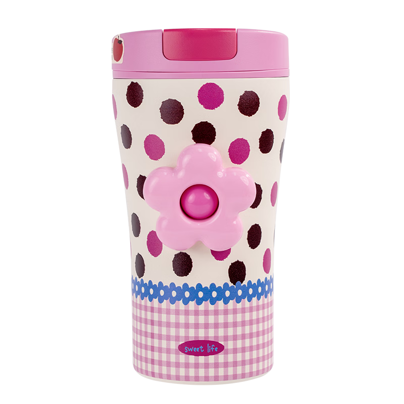 MINISO Apple Puppy Series 304 Slim Waist Coffee Enjoyment Cup 420mL Pink