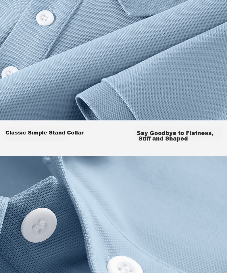 Warrior Men's Summer Sports Quick-Dry Ice Silk Short Sleeve Polo Shirt Simple Trendy Loose Fit Light Gray 3XL 16