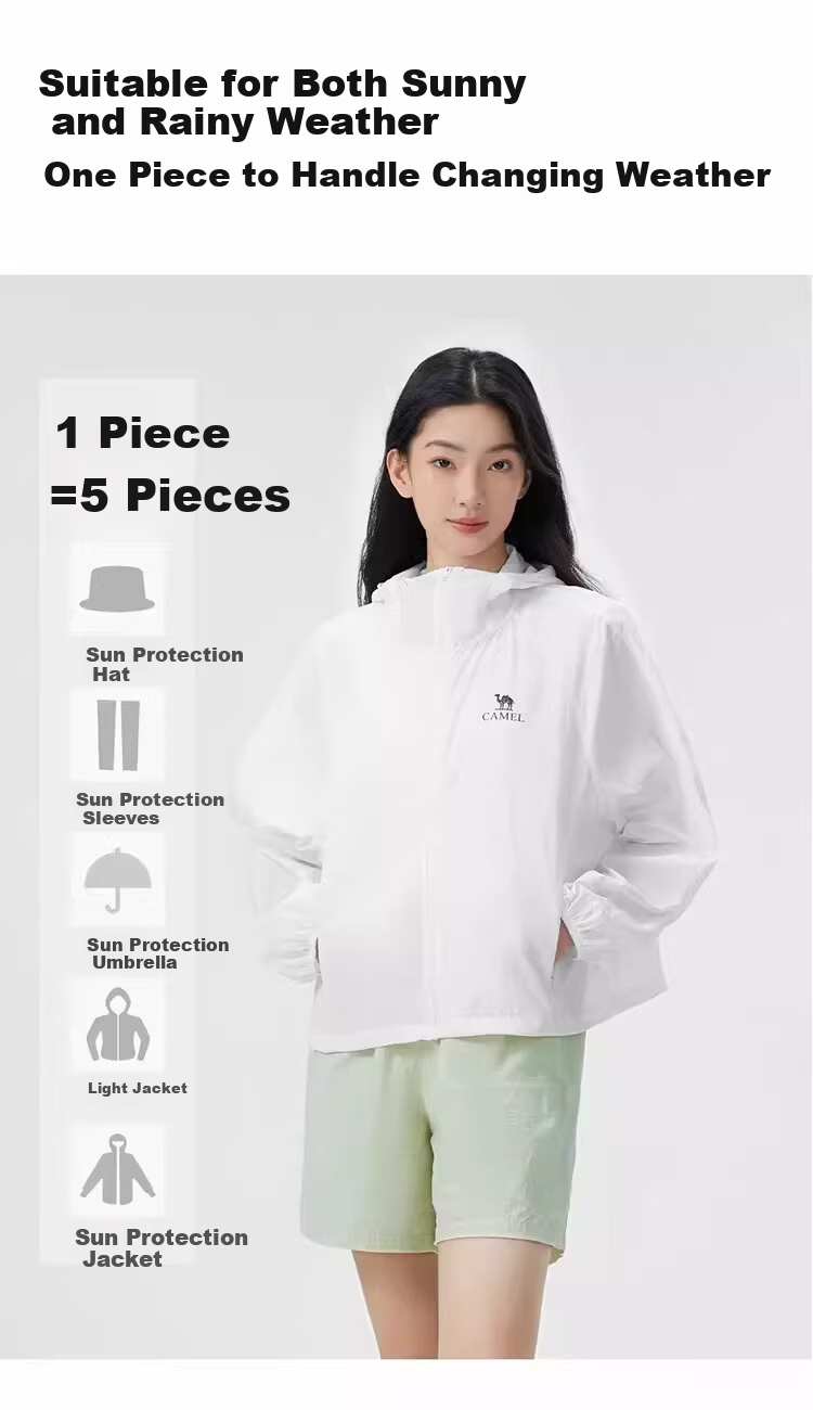 CAMEL Outdoor Original Yarn Sun Protection Jacket 2026 Spring Unisex Cooling Breathable Sun Protection Shirt 8005 6