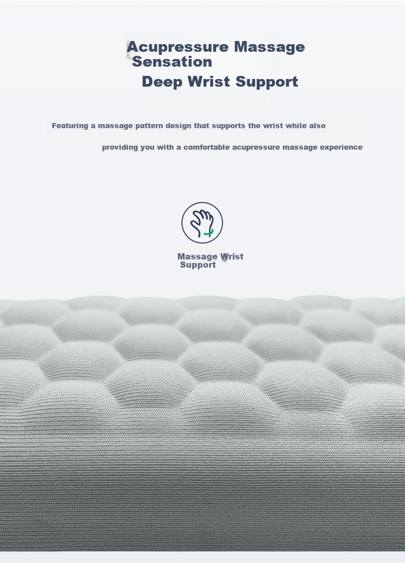 KPTE New Model [Edge Elbow Support], Convex Massage Wrist Rest, 30*10*2.5CM, Student Office Mouse Pad, Wrist Support, Memory Foam Wrist Pad, Keyboard Hand Rest Pad, Wrist Support 5