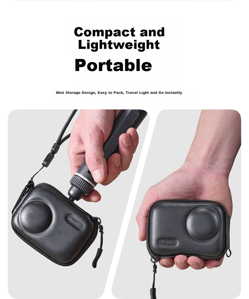 Llano DJI Action6/5Pro/4/3 Storage Bag Compatible with FeiyuTech 360 Ace Pro 2/GoPro Body Protective Case Portable Scratch-Resistant Sports Camera Accessories 7
