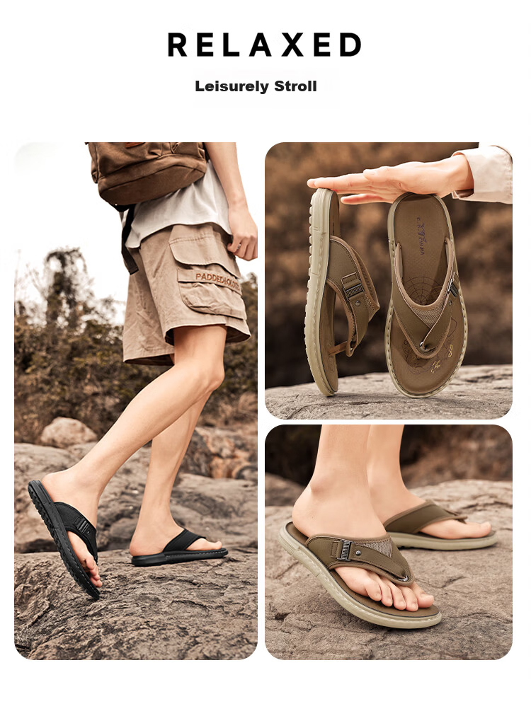 Bull Family Men's Flip Flops 2026 Summer New Casual Durable Beach Slippers for Home and Outdoor Wear 3