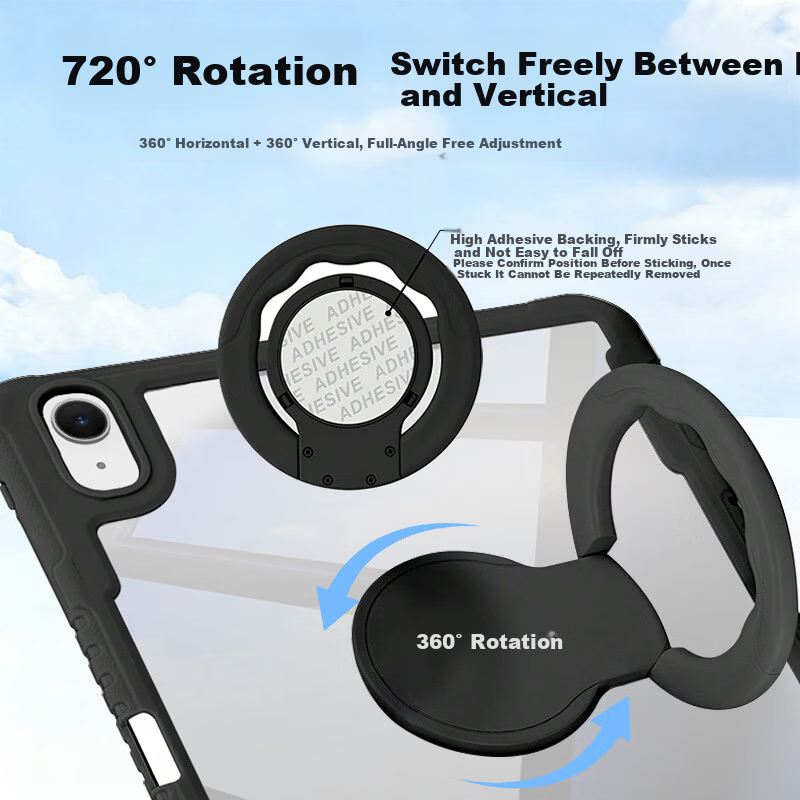 Coolerfun Rotating Pivot Case for iPad 12/11/10/10.9/11 Inch Protective Cover 2026/25 Apple A16 Tablet Shockproof Bend-Resistant with Pen Slot