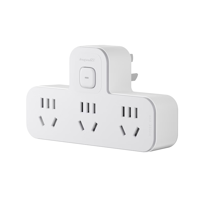Lengon Multi-Functional Power Strip Adapter with Three-Way Control Socket Converter Wireless Extension Cord