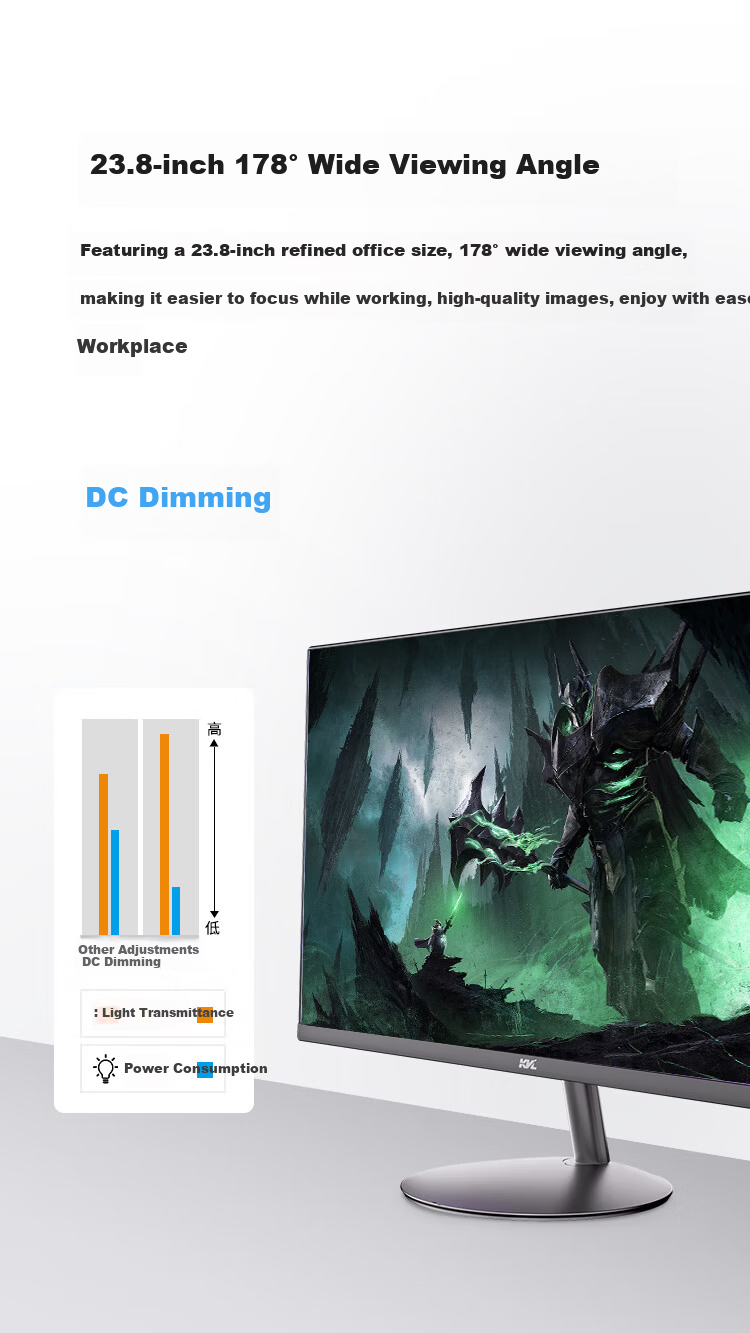 KVL 27-inch 2K Monitor 100Hz Office Home Use IPS Technology HD Low Blue Light Eye Protection Gaming Computer Display KV2740QI 4