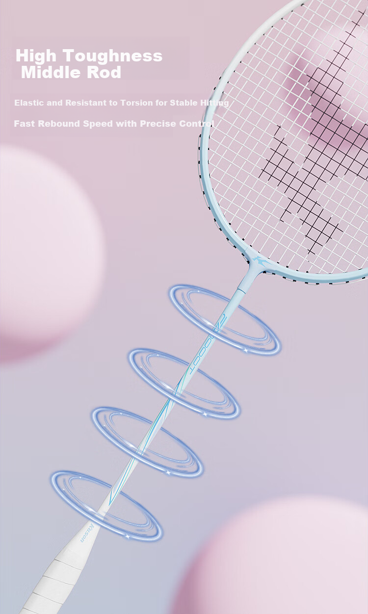 KASON Li-Ning Badminton Racket Set, Ultra-Light And Stylish, Professional Durable Training Rackets for Male And Female Beginners 5