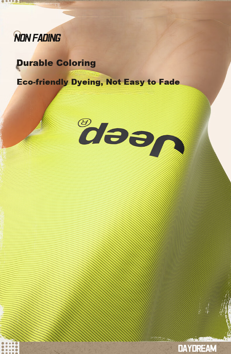JEEP Men's Double-Layer Swim Trunks Quick-Dry Sun Protection Beach Swimming Gear Persimmon Orange 2XL 7