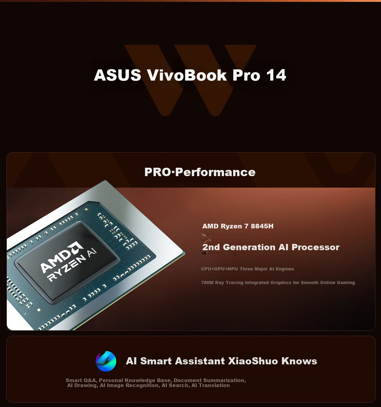 ASUS VivoBook Pro14 Ryzen Edition 2026 AI Lightweight Laptop (R7 80W High Power, 16GB RAM, 1TB SSD, 2.8K High Refresh OLED) 2