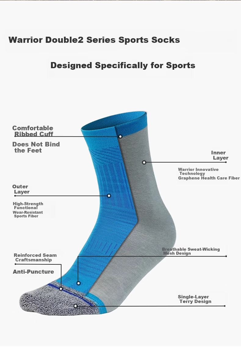 HNK Professional Marathon Trail Running Socks Double-Layer Graphene Antibacterial Blister-Resistant Modal Soft Outdoor Socks 3