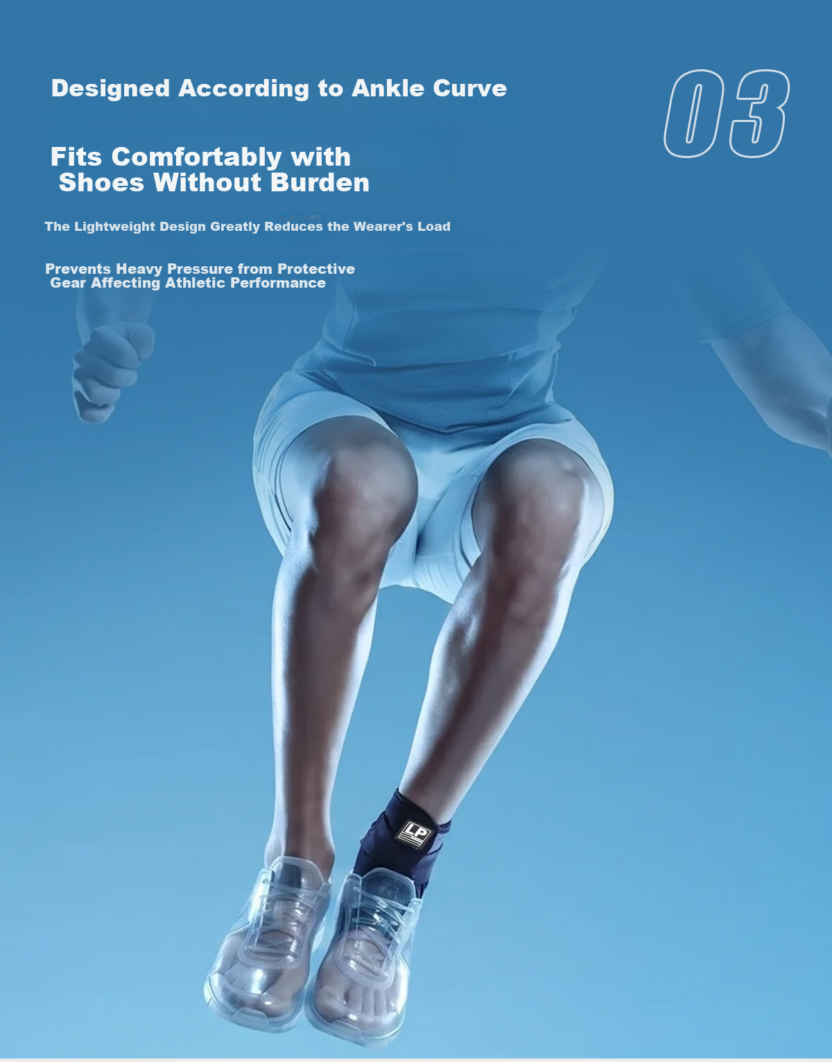 LP 757CA Breathable Adjustable Ankle Support for Running Cycling Volleyball Badminton Sports Single L/XL 13