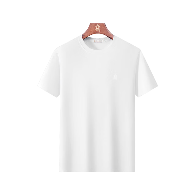 Montagut Official Authentic Men's Short Sleeve 10A Antibacterial Silk Protein Crew Neck Solid Color Basic T-Shirt