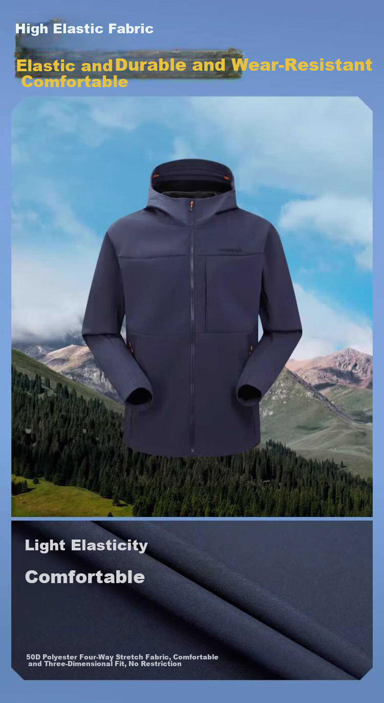 TOREAD Men's Softshell Jacket Outdoor Casual Windproof Waterproof Hiking Mountaineering TAEEAN81012 3