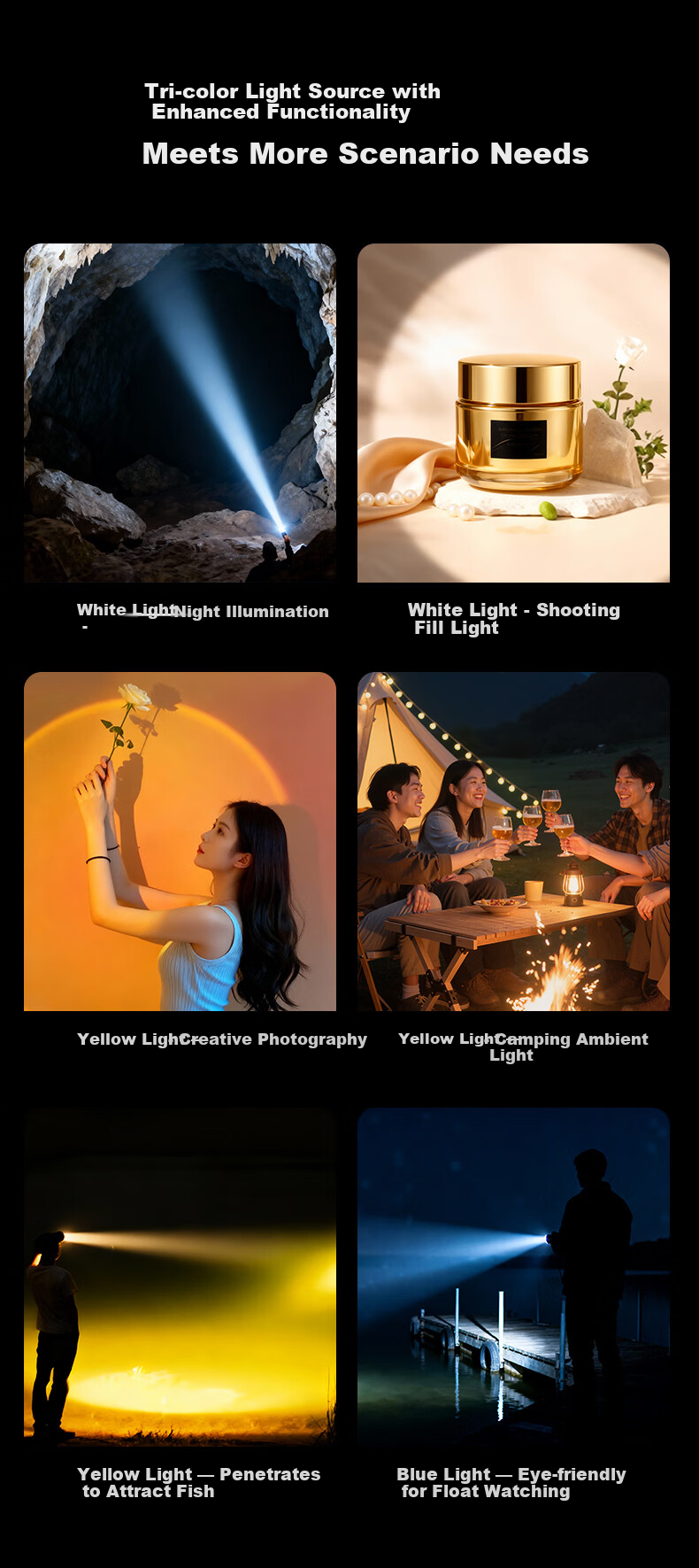 PHILIPS Portable High-Power Flashlight Military-Grade Long Battery Life 200000 Lumens Home Emergency Rechargeable Patrol Outdoor 3151 6