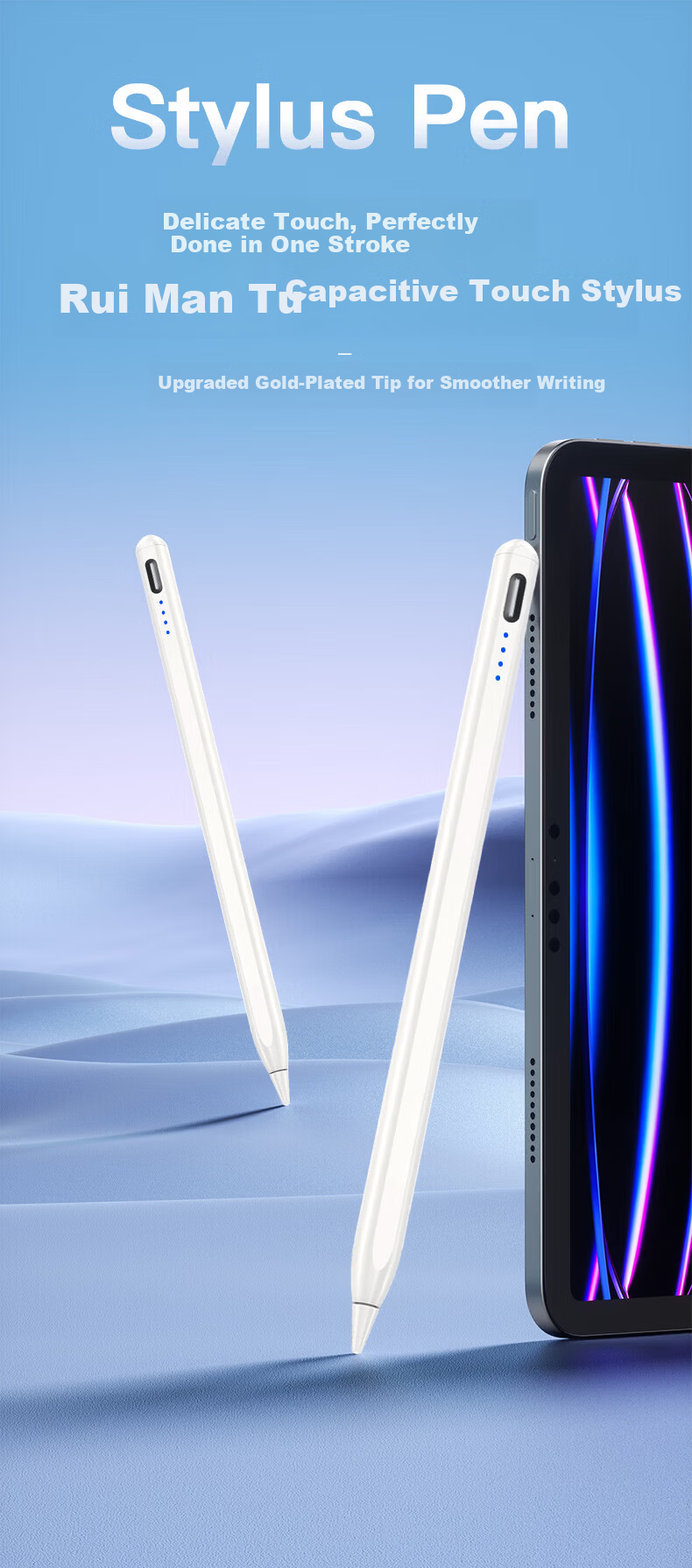 RYMANTU Capacitive Stylus Touchscreen Pen Writing Pen Tablet Pen Magnetic [Compatible with Smartphones And Tablets] Suitable for 2026 IPad Huawei Apple Xiaomi Android Honor Pencil 3