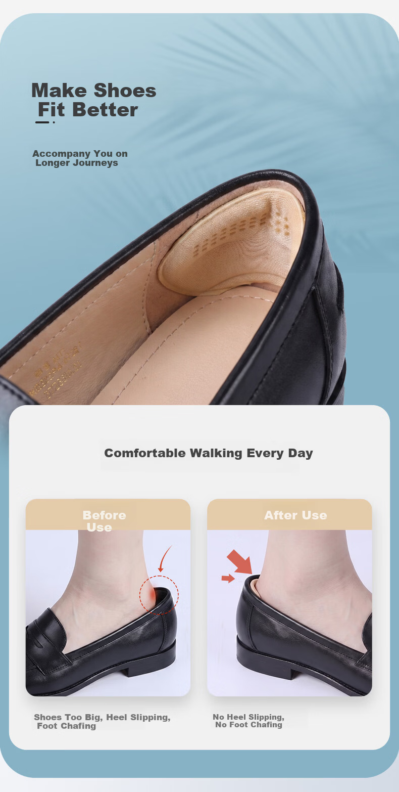 FOOTOPPO Heel Protector Anti-Friction Pads for Shoes High Heels Prevent Heel Slippage 3