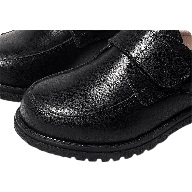 Aokang Boys' Leather Shoes, Black Soft-Soled Performance Shoes, Spring And Autumn New Style Children's British Style Genuine Leather Performance Shoes for Older Kids