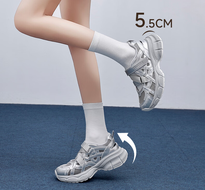 Warrior Women's Sports Sandals 2026 New Summer Hollow Breathable Lightweight Mesh Dad Shoes 109 Off-White Pink Size 38 11