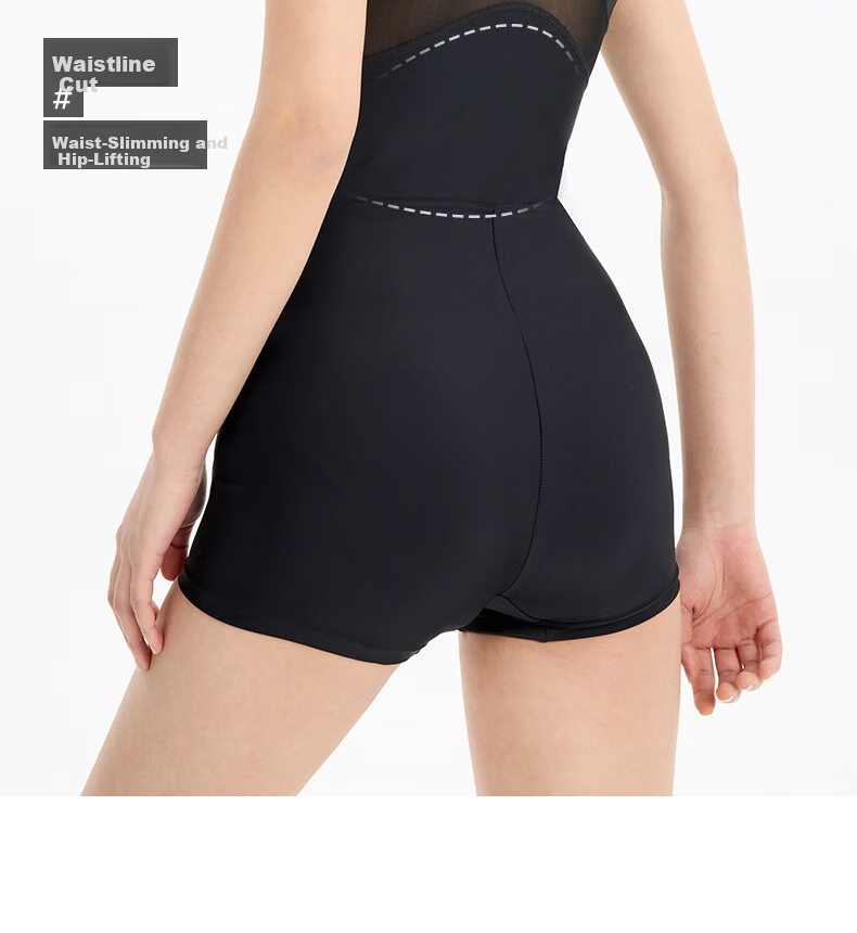 LI-NING Women's Premium 2026 New One-Piece Square-Leg Specialized Sun-Protective Racing Swimsuit 1332 Deep Purple XL 9