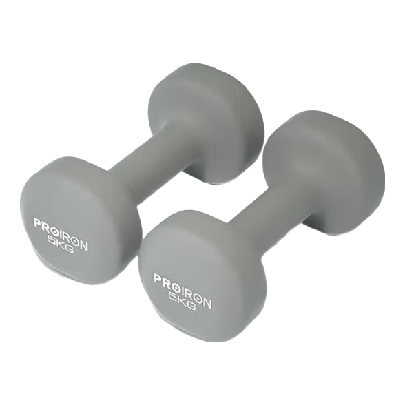 PROIRON Puli'ai, Powder-Coated Dumbbells for Men's Home Fitness Equipment, Pure Iron, Eco-Friendly And Odorless, 5kg*2