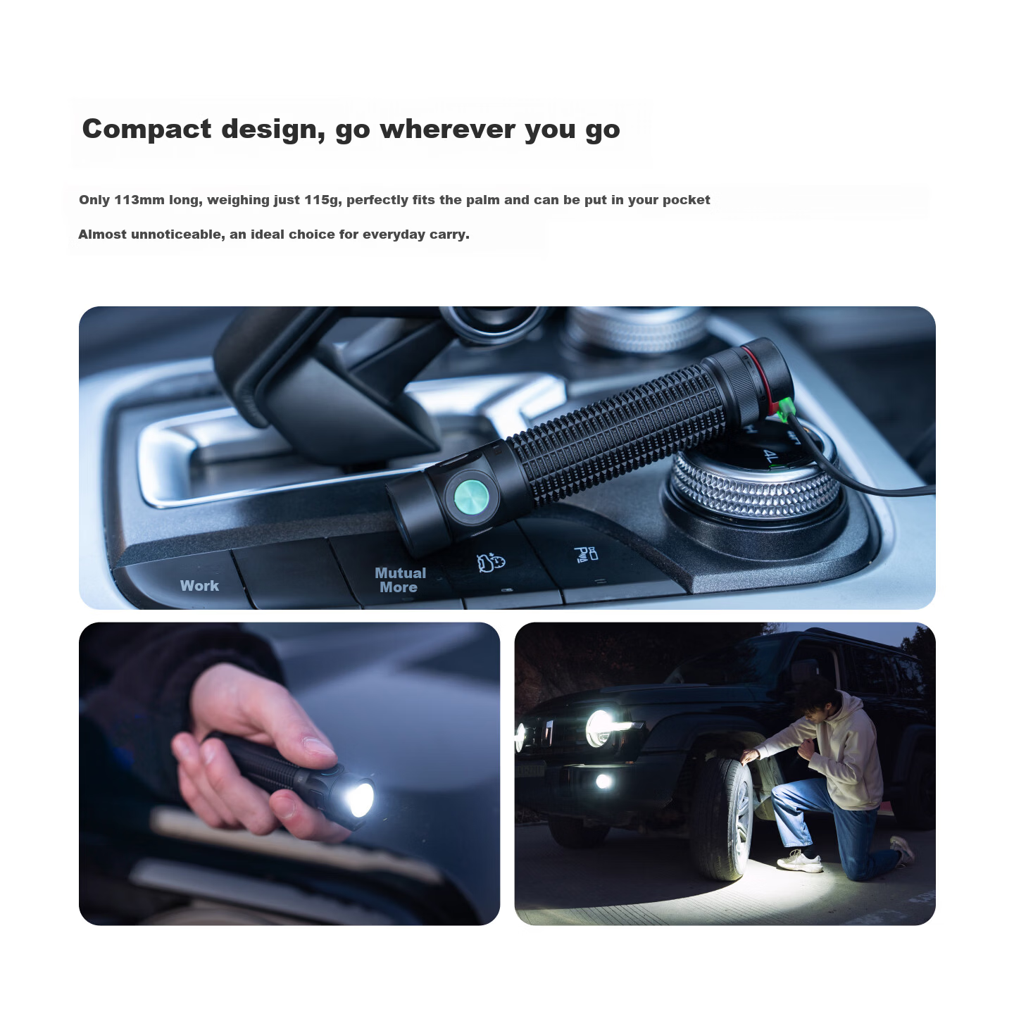 OLIGHT Baton 4 Pro Tactical Flashlight High Brightness Long Battery Life Portable Outdoor Night Work Lighting