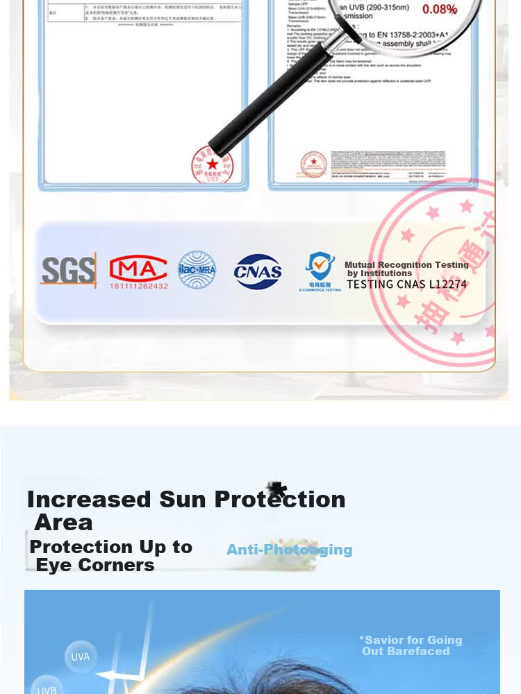 EFZ Ice Silk Sun Protection Mask for Women Summer UV Protection Breathable 3D Eye-Covering Full Face Sun Shield for Cycling 2