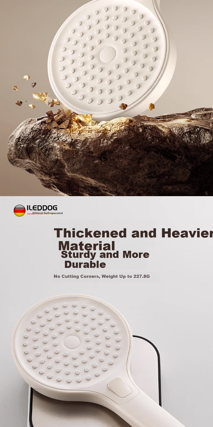 ILeddog [Germany] High-Pressure Shower Head Handheld Bathroom Rainfall Shower DS-248 14