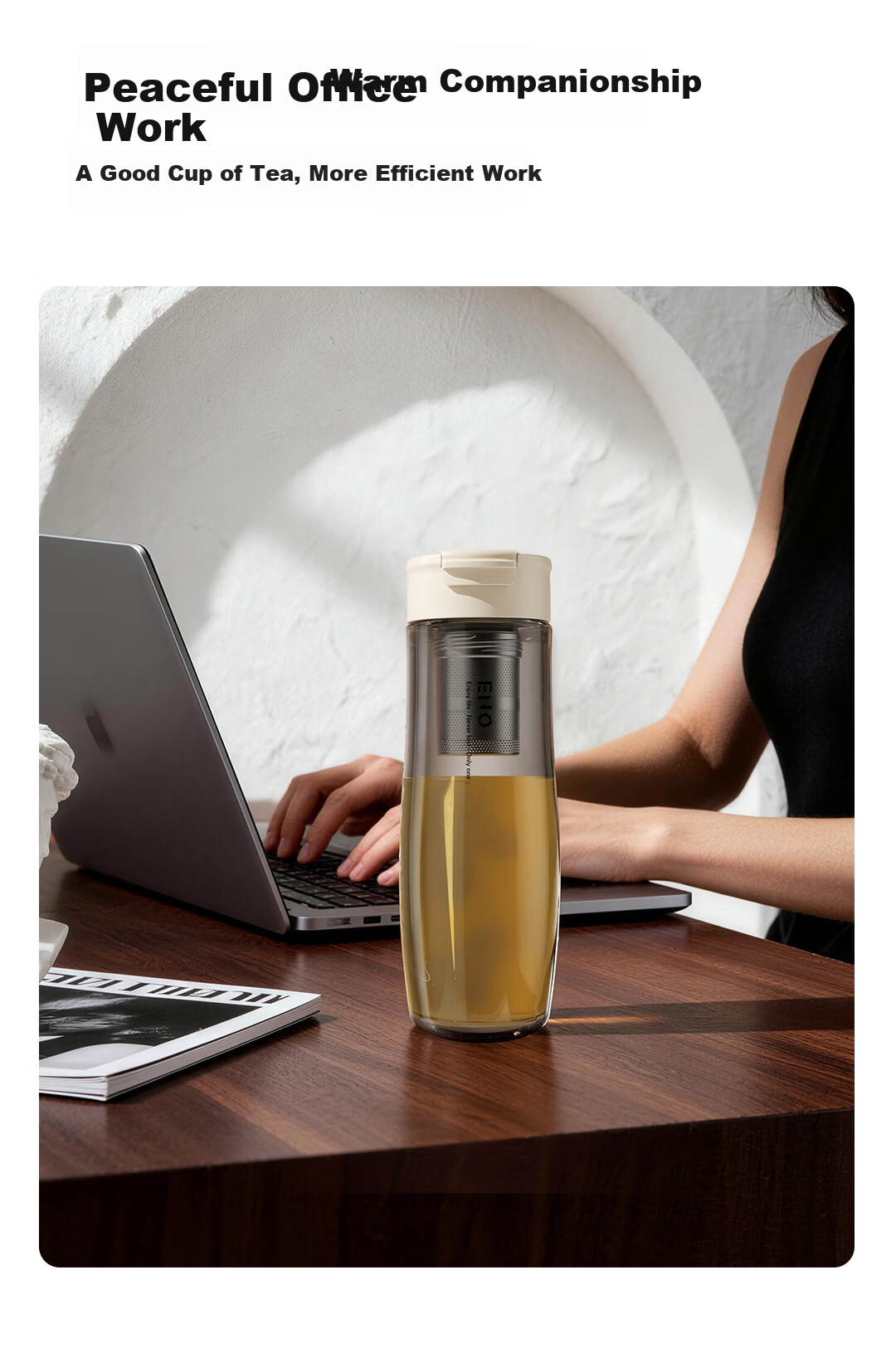 ENO Magnetic Infuser Tea Cup Tritan Sports Water Bottle Large Capacity High Temperature Resistant Portable Plastic Cup for Men 13
