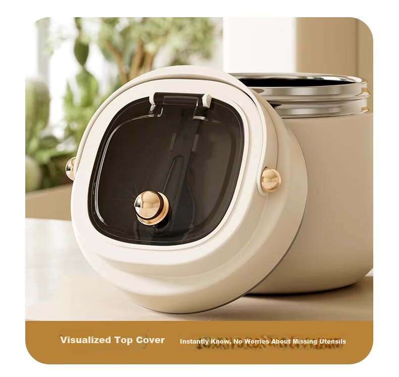 Ymer Stainless Steel Insulated Lunch Box with Extra Large Food Container Portable Lunch Bucket for Office Workers and Students [Chubby Matte White] 30